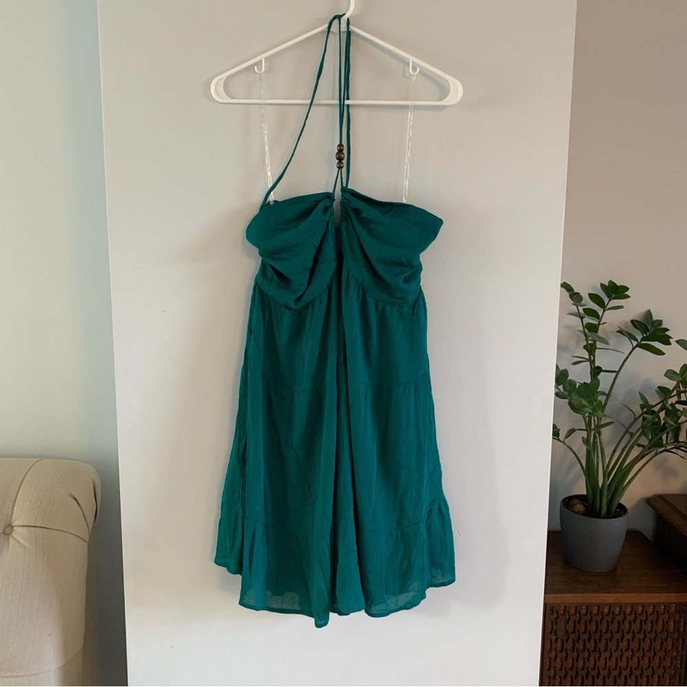 Fashion Nova Teal Romper Vacation Cruise Sleeveless Halter Top Womens Size 2X